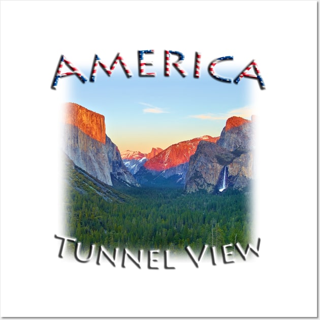 America - Yosemite Tunnel View Wall Art by TouristMerch